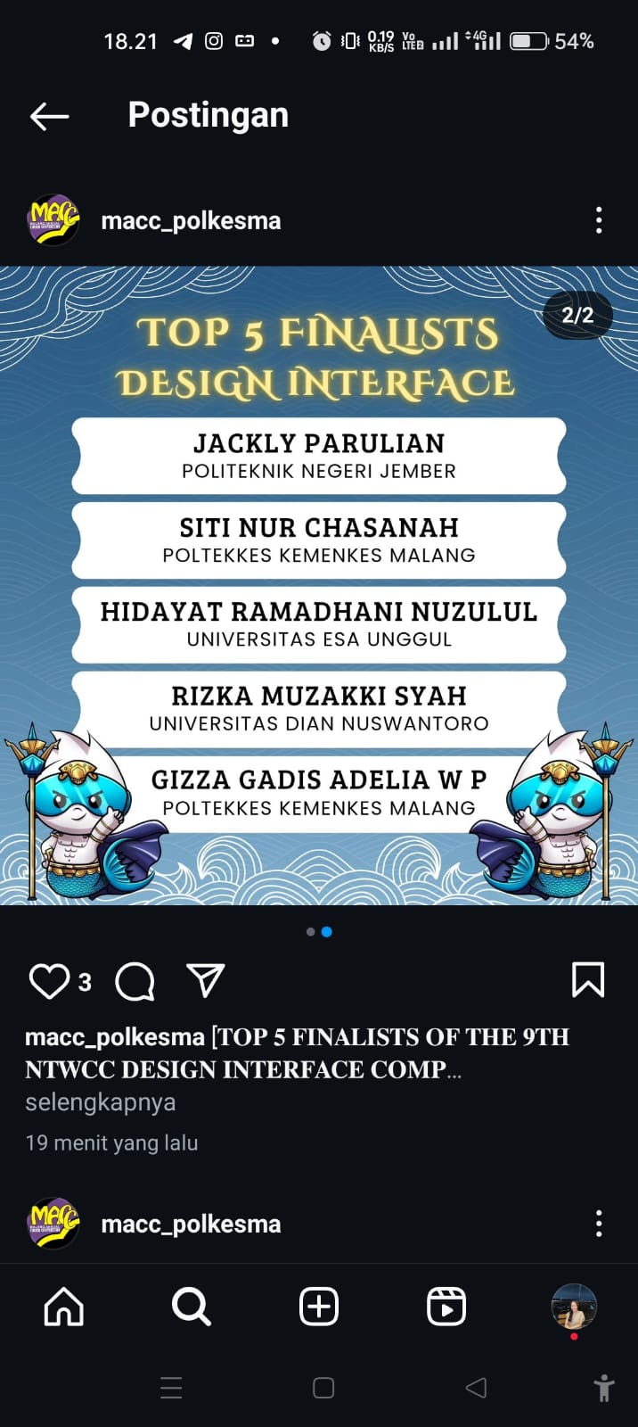Pengumunan Top 5 Finalis Desain Interface